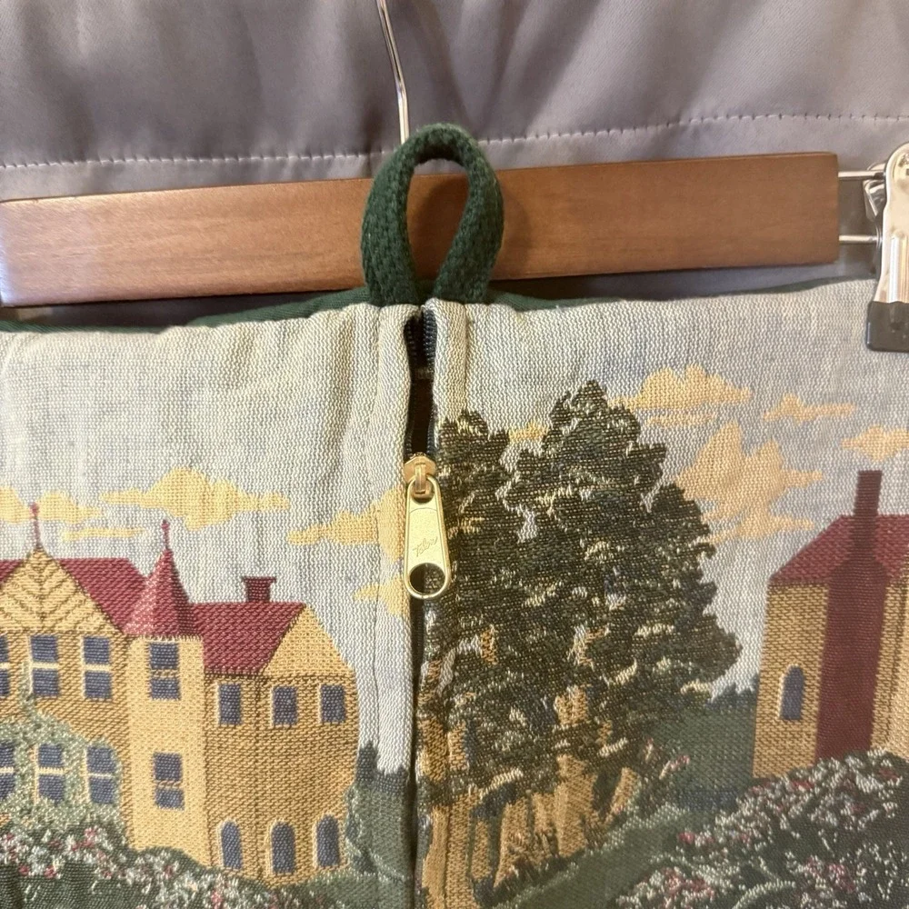 Vintage Toby Weston Golf Themed Tapestry Overnight Travel Satchel & Garment Bag